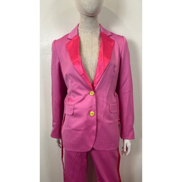SIES MARJAN  PINK SATIN SILK PANT  SUIT - Picture 3 of 12